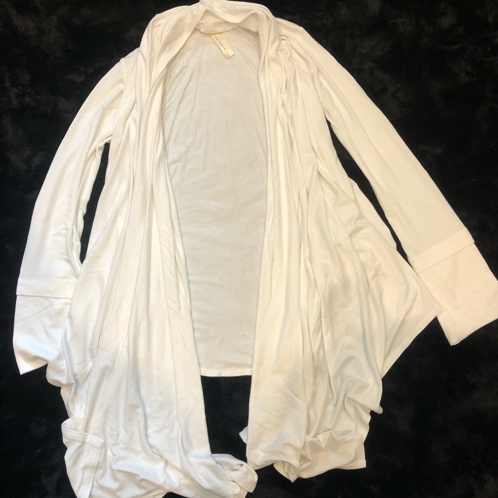 S-Twelve Flowy Cream/Off White Cardigan size Small
